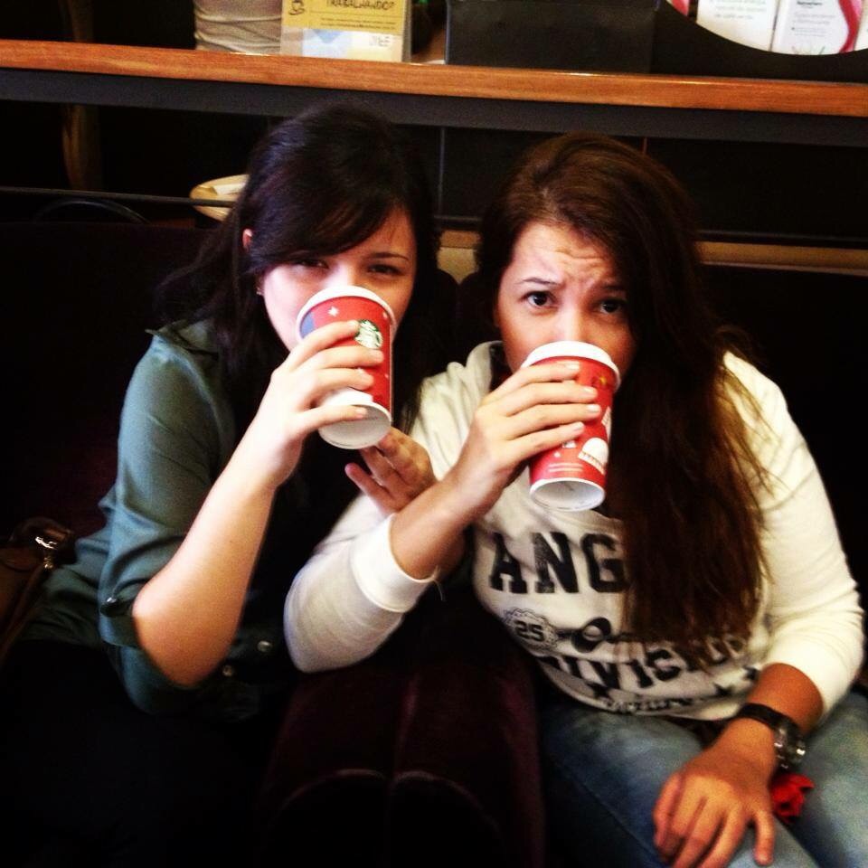Eu e Ji no starbucks